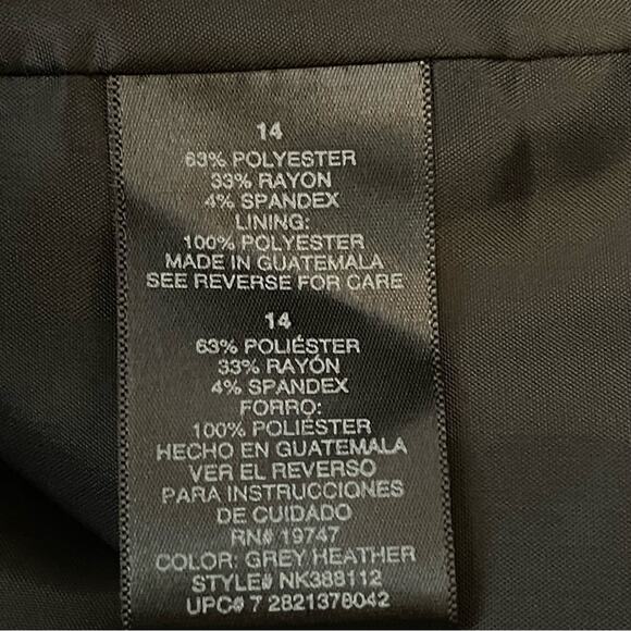 Norma Kamali Dark Gray Neutral Academia Prep Classic Blazer NWOT Size 14 - Picture 10 of 12
